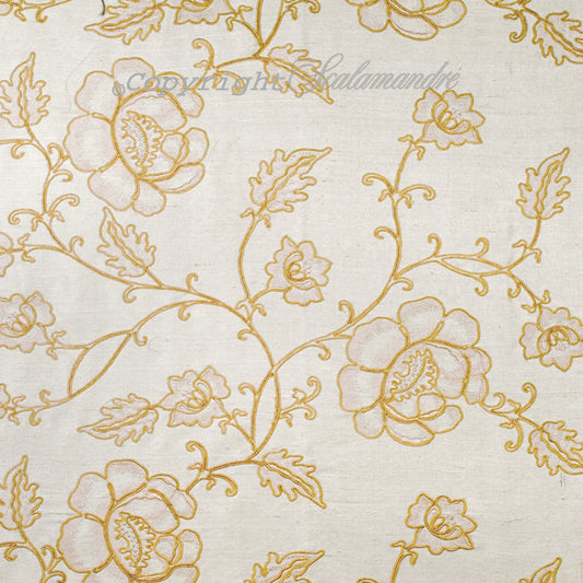 Scalamandre: Flowdery CL 0003 26818 Beige on White