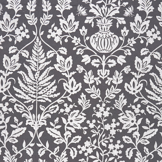Scalamandre: Shalimar Embroidery SC 0003 27032 Charcoal
