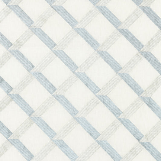 Scalamandre: Lattice Embroidery SC 0002 27090 Water