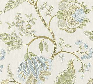 Scalamandre: Palampore Embroidery SC 0001 27175 Summer Sage