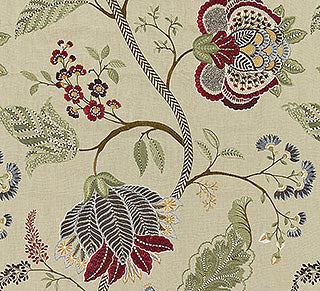 Scalamandre: Palampore Embroidery SC 0004 27175 Cinnamon