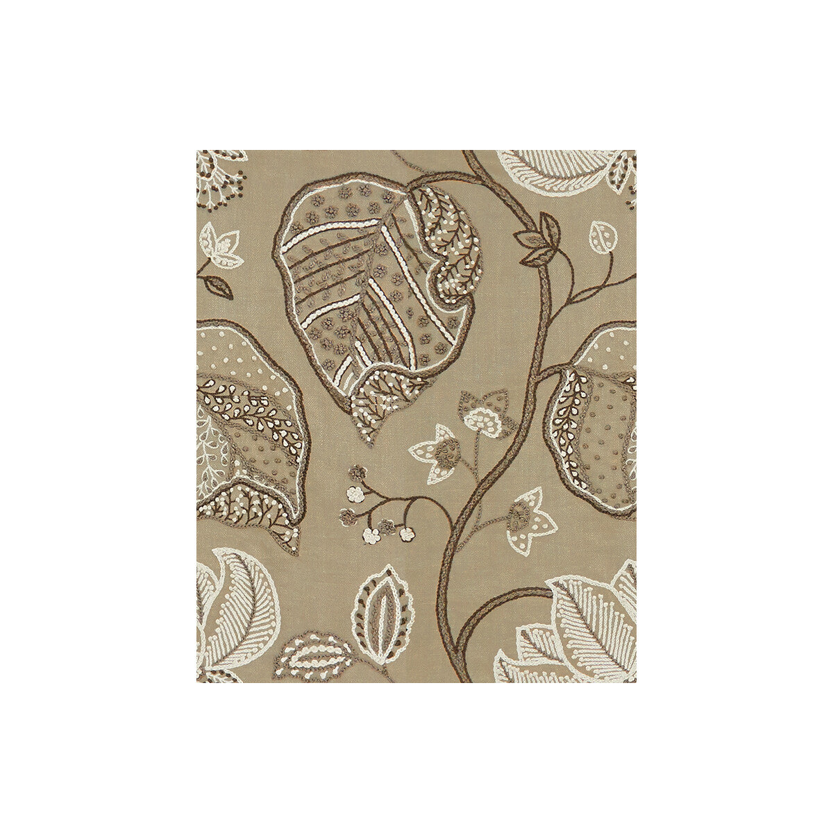 KRAVET COUTURE HANDMADE FLORAL SMOKED PEARL