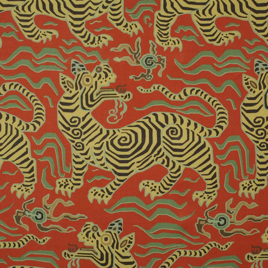 Clarence House: Tibet Print 1830505 Cinnabar