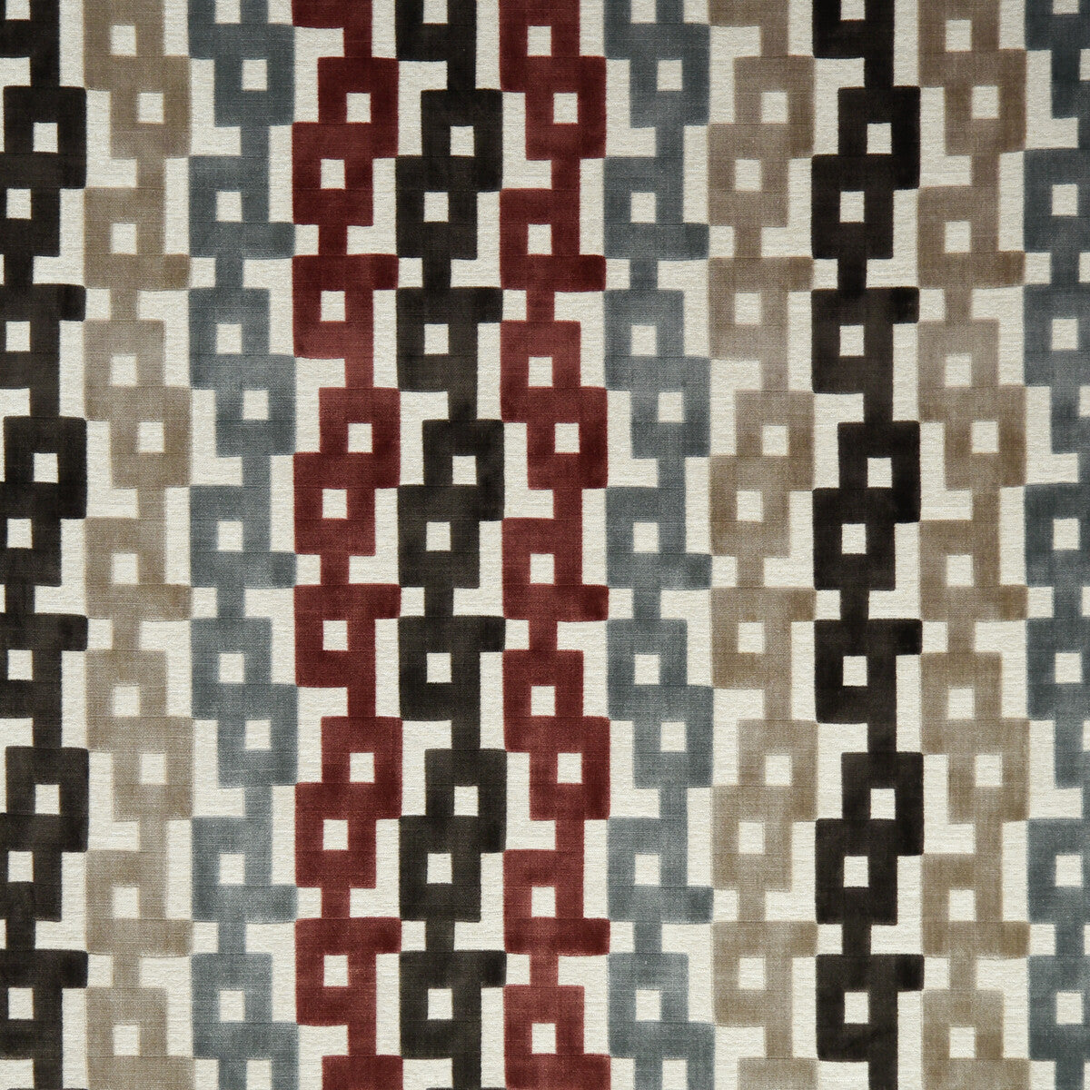 KRAVET COUTURE CHAIN VELVET PAPRIKA/GREY