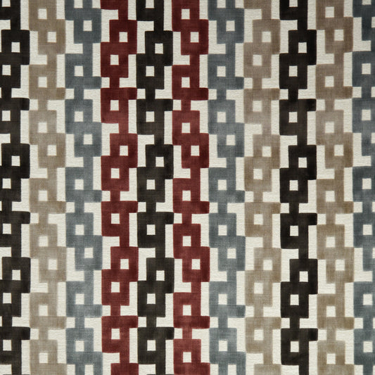 KRAVET COUTURE CHAIN VELVET PAPRIKA/GREY