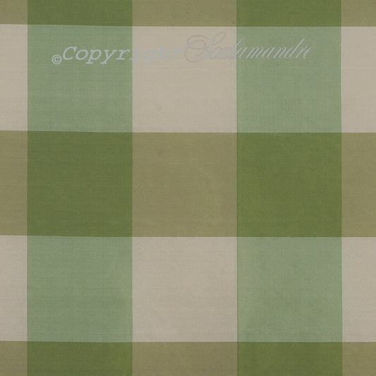 Scalamandre: Woodland Check SC 0002 36291 Green & Ivory