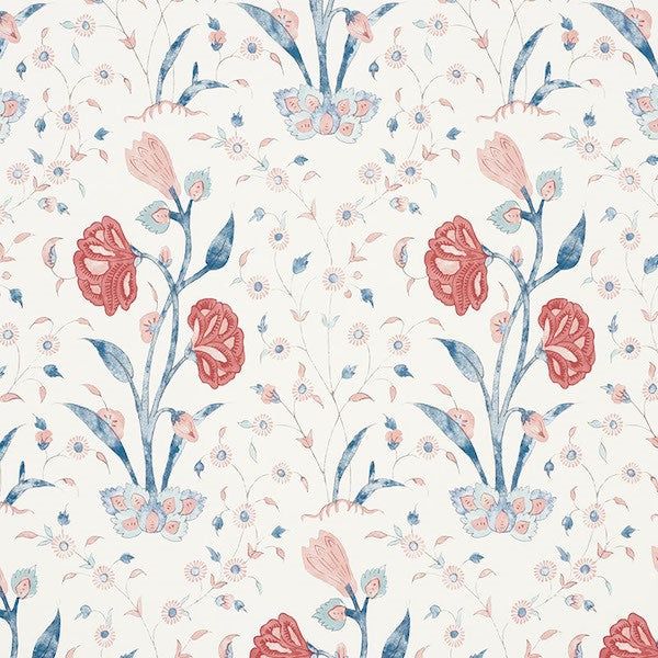 Schumacher: Khilana Floral WP 5009950 Delft & Rose