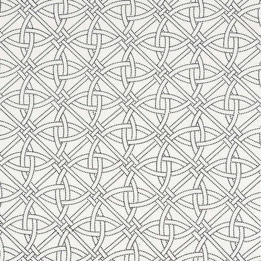 Schumacher: Durance Embroidery 55695 Black & White