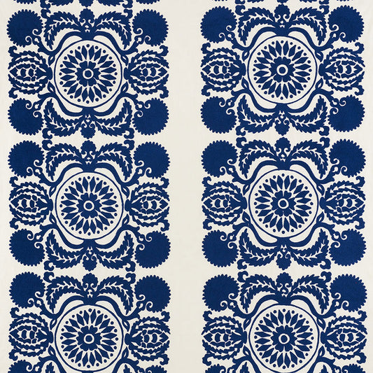 Schumacher: Castanet Embroidery 70260 Cobalt