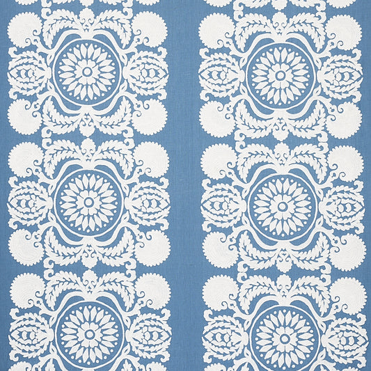 Schumacher: Castanet Embroidery 70262 Chambray
