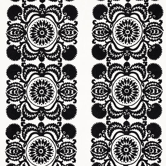 Schumacher: Castanet Embroidery 70263 Black