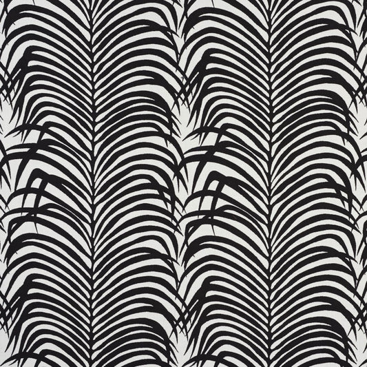Schumacher: Zebra Palm Indoor/Outdoor 73173 Black