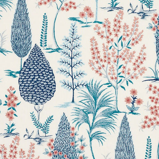 Schumacher: Pandora Embroidery 74170 Delft & Rose