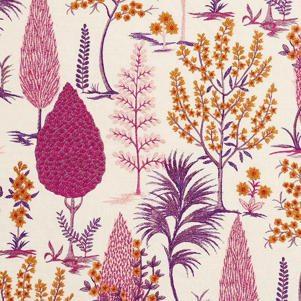 Schumacher: Pandora Embroidery 74171 Aubergine