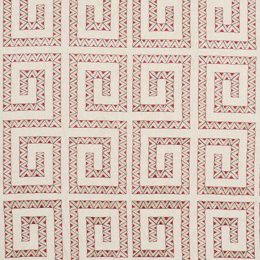 Schumacher: Prado Embroidery 76072 Red
