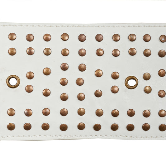 Schumacher: Studded Leather Trim 76090 Ivory
