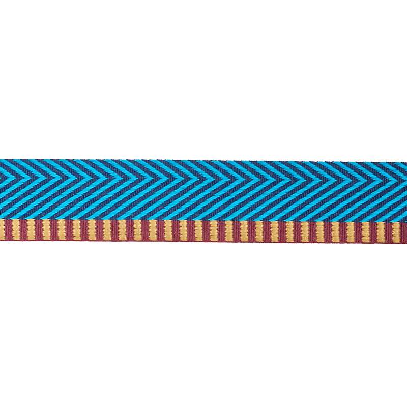 Schumacher: Chevron Twill Tape 76114 Peacock