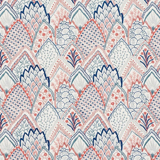 Schumacher: Albizia Embroidery 76310 Delft & Rose