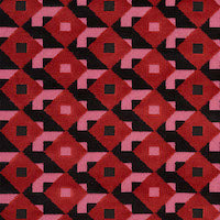 Schumacher: Dazzle Ship Velvet 77240 Pink & Black