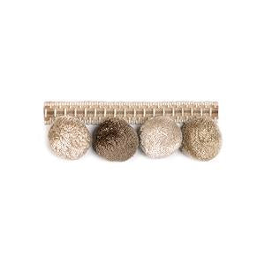 *Highland Court: Saratoga Trimmings 1 1/2" Fringe Pom Pom Perlino 78074H-782