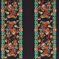 Schumacher: Lotan Dragon Embroidery 78090 Black
