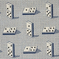 Schumacher: Domino Epingle 79321 Blue