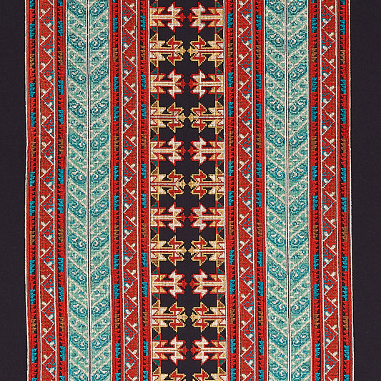 Schumacher: Vinka Embroidery 79621 Red & Black