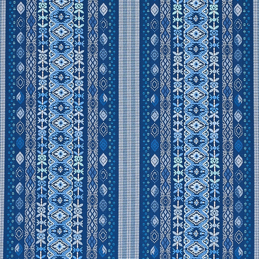 Schumacher: Cosima Embroidery 79680 Blue Multi