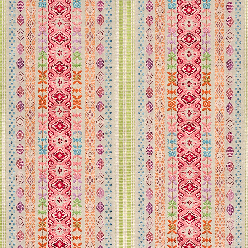 Schumacher: Cosima Embroidery 79682 Pink Multi