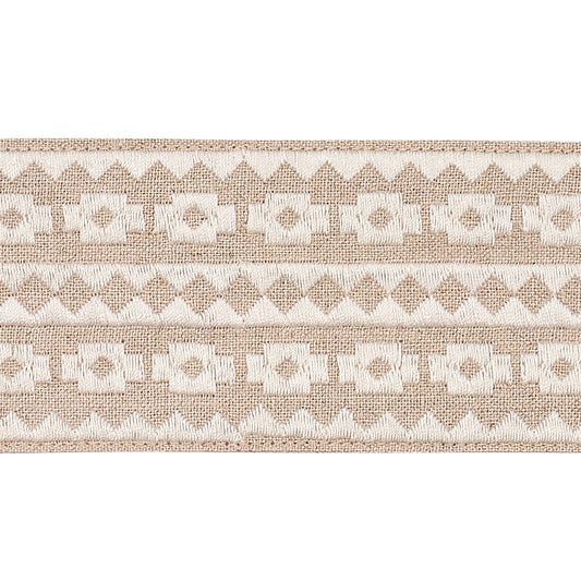 Schumacher: Talitha Tape 79920 Ivory on Natural