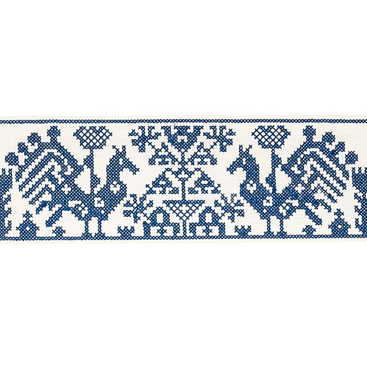 Schumacher: Tarpan Embroidery Tape 80000 Navy