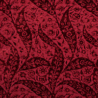 Schumacher: Saz Paisley Silk Velvet 80782 Burgundy