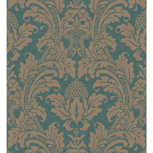 COLE & SON BLAKE TEAL AND SILVER