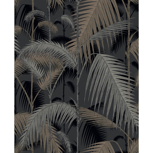 COLE & SON PALM JUNGLE SILVER/BLACK