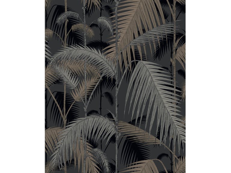 Cole & Son WP: Contemporary Restyled Palm Jungle 95/1004.CS.0 Silver & Black