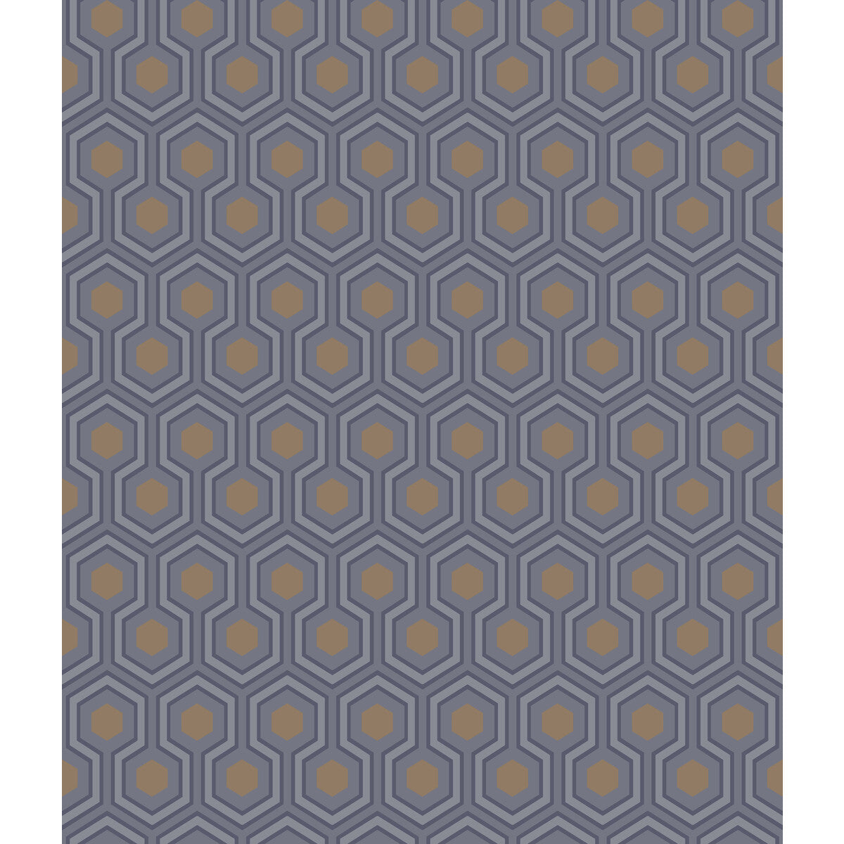 COLE & SON HICKS HEXAGON DK GRY/BRONZ