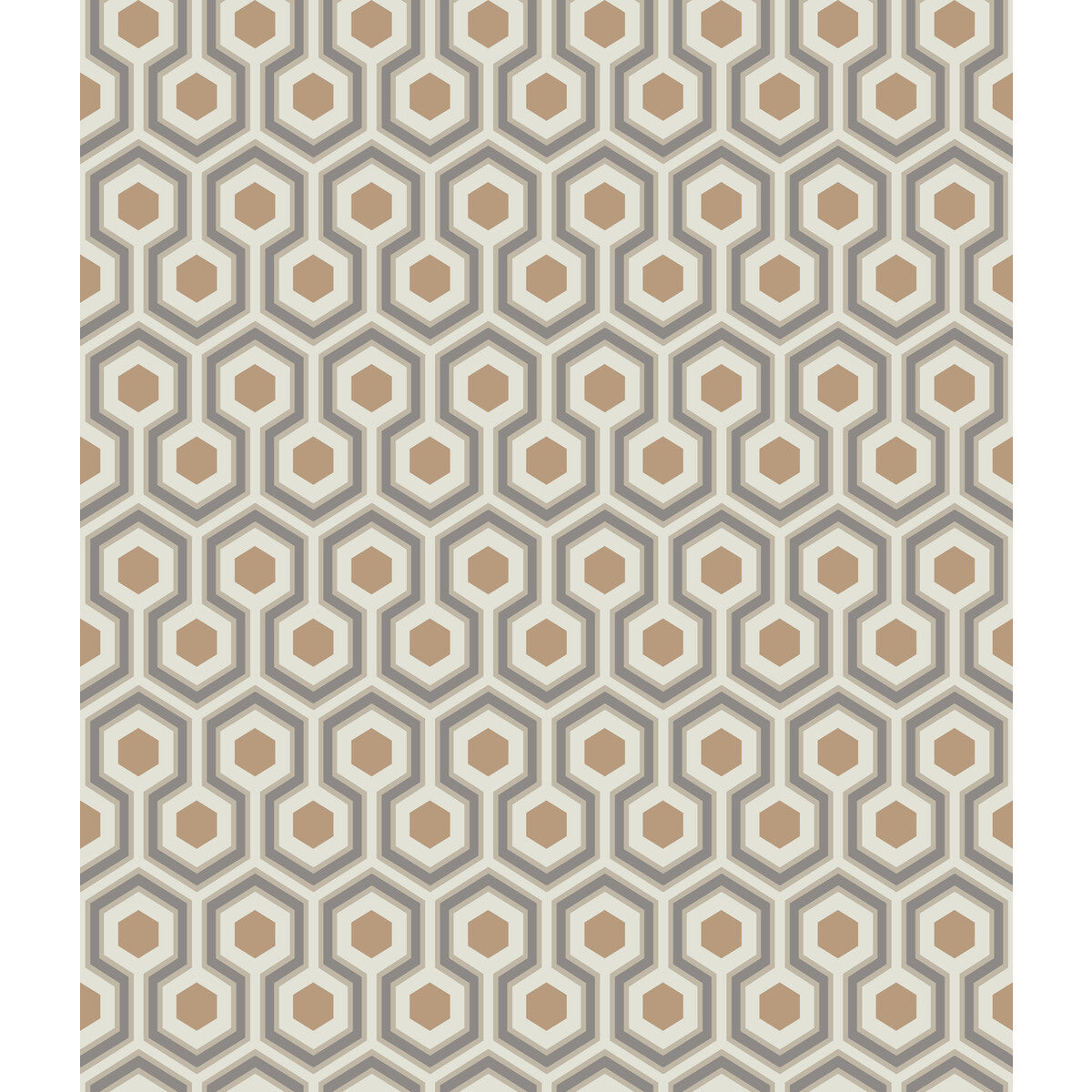 COLE & SON HICKS HEXAGON GOLD/TAUPE
