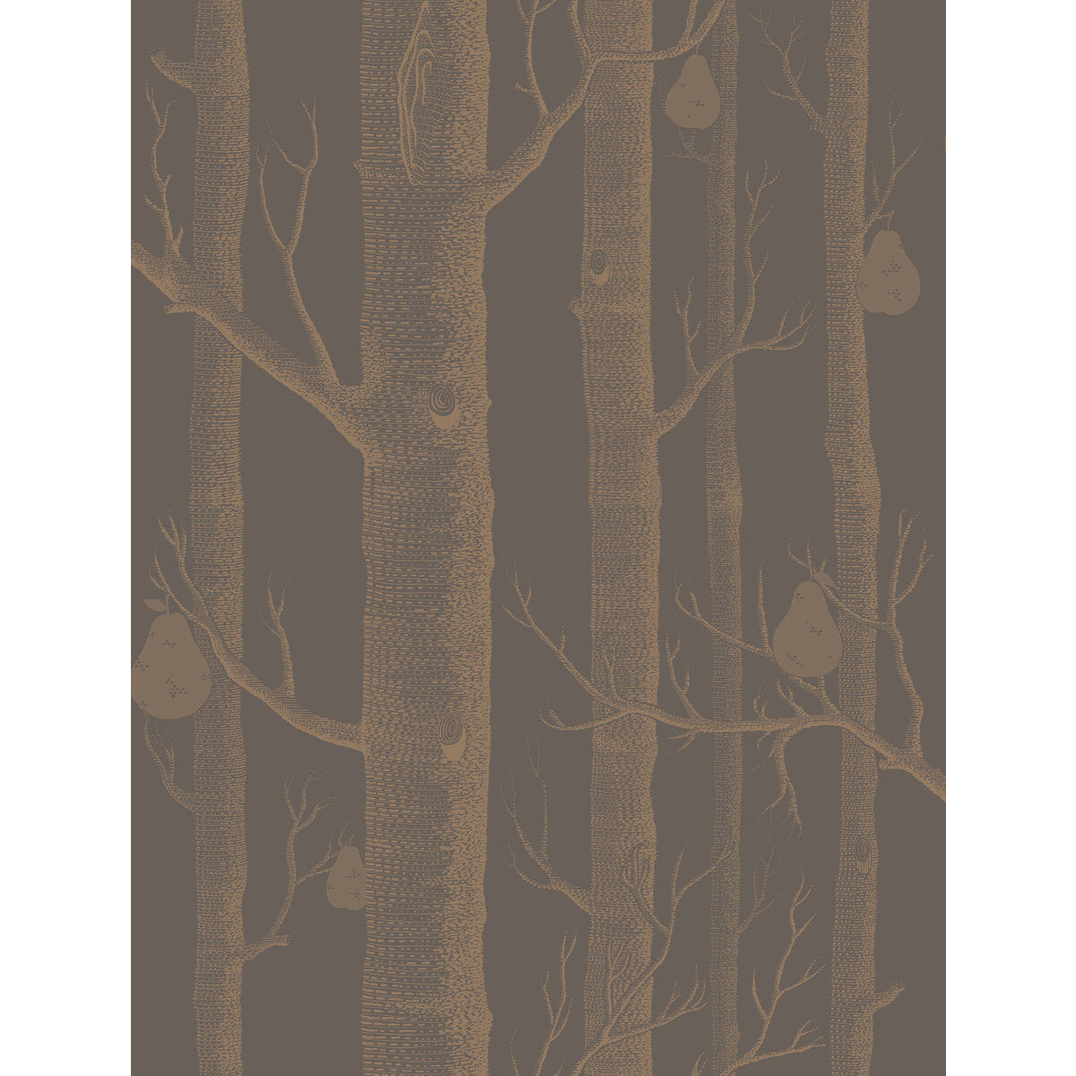 COLE & SON WOODS & PEARS BRONZE/BLACK