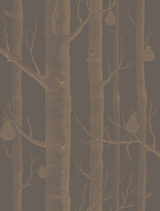Cole & Son WP: Contemporary Restyled Woods & Pears 95/5028.CS.0 Black/Bronze