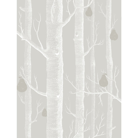 COLE & SON WOODS & PEARS GREY/WHT/SLVR