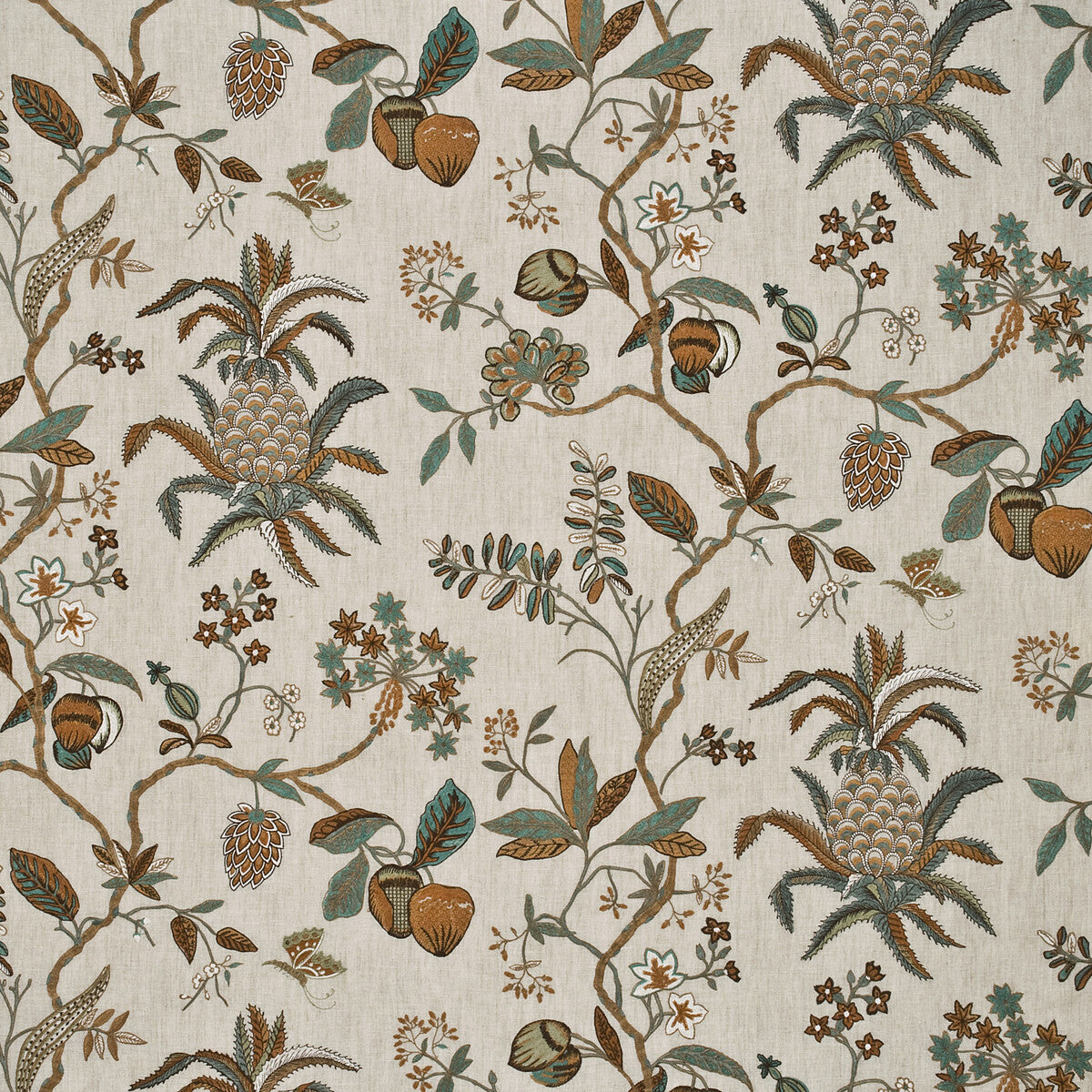 G P & J BAKER EXOTIC PINEAPPLE LINEN SAGE/DOVE