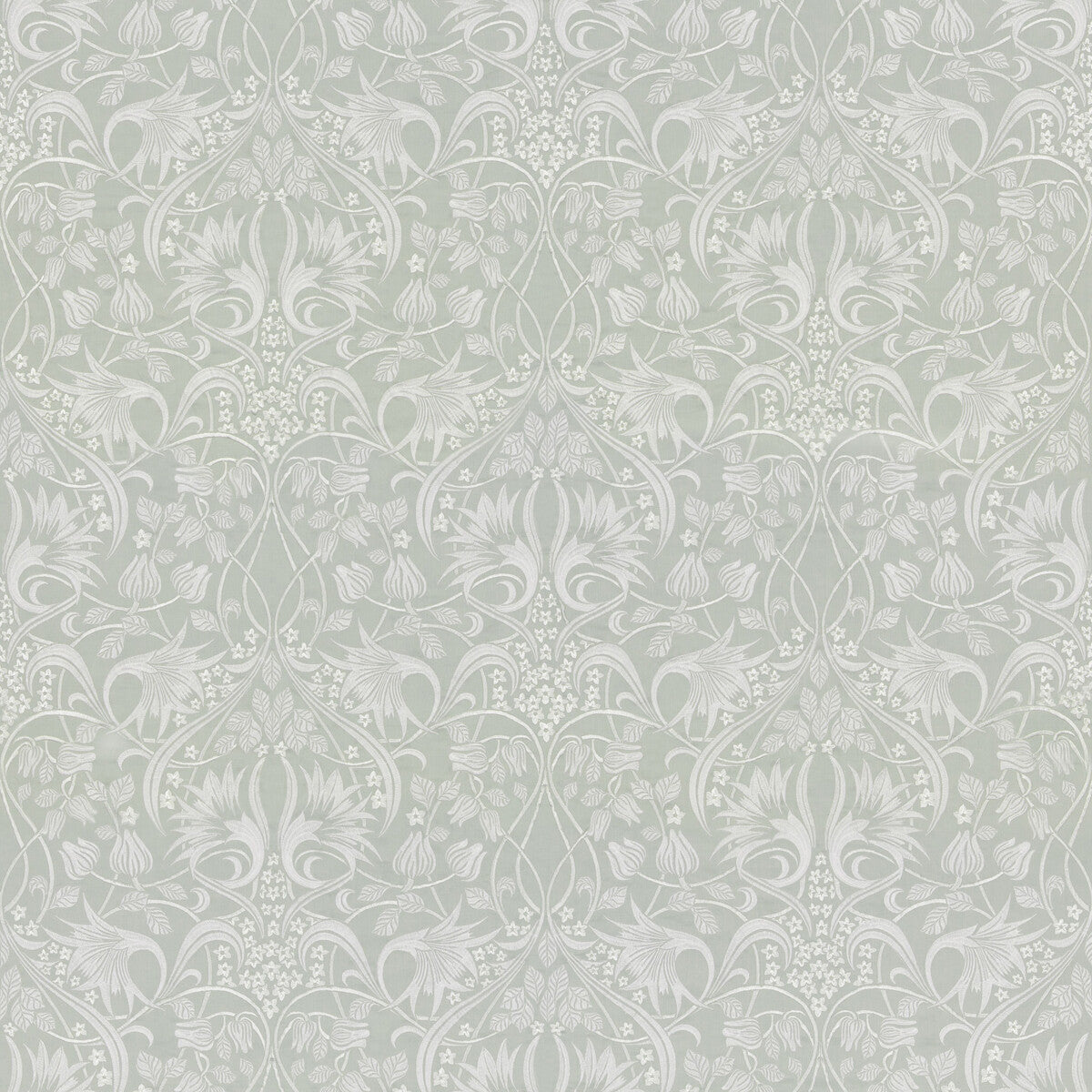 G P & J BAKER FRITILLERIE EMBROIDERY AQUA