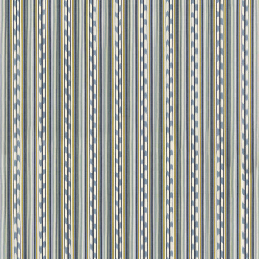 G P & J BAKER HALKI STRIPE TEAL/OCHRE