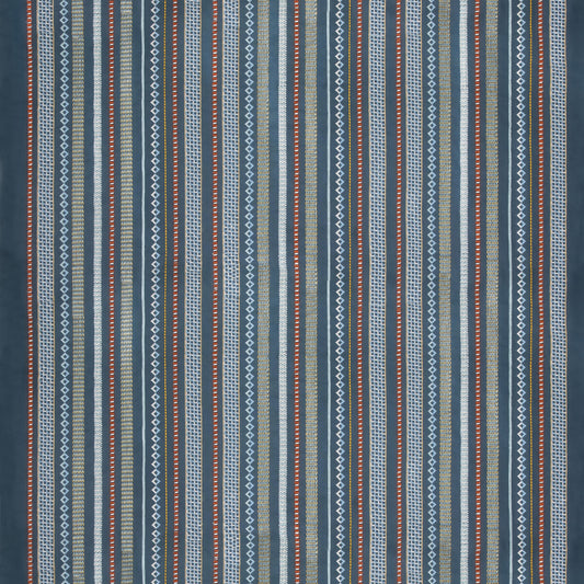 G P & J BAKER TUDOR STRIPE INDIGO