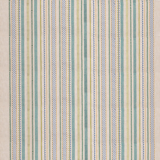 G P & J BAKER TUDOR STRIPE GREEN/BLUE