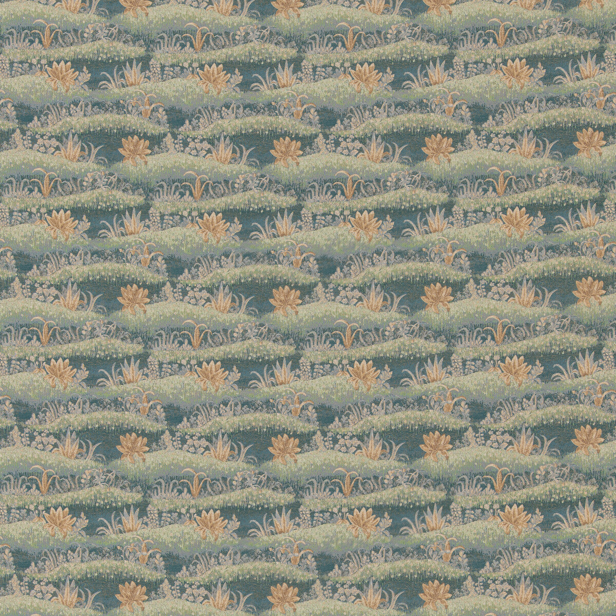 G P & J BAKER GARDEN TAPESTRY TEAL