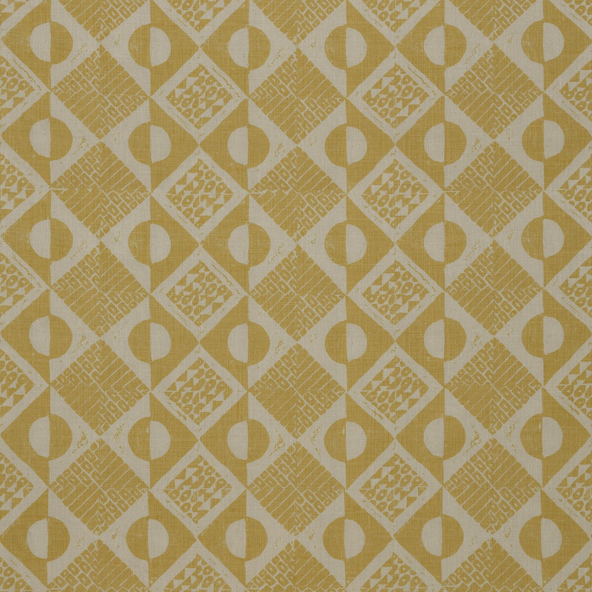 LEE JOFA CIRCLES AND SQUARES OCHRE
