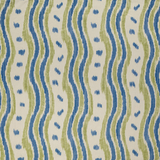 LEE JOFA IKAT STRIPE BLUE/LIME