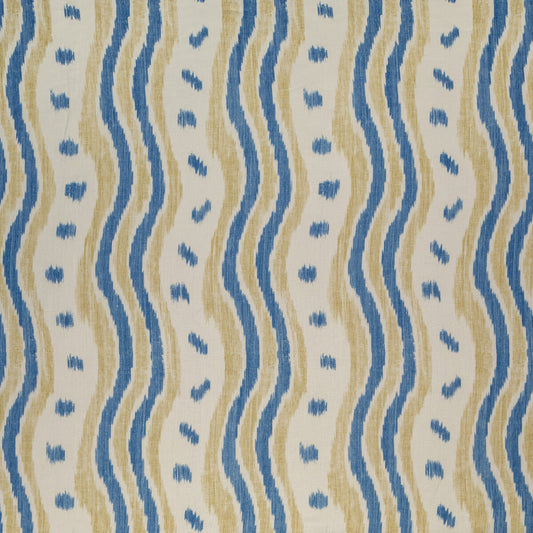 LEE JOFA IKAT STRIPE BLUE/YELLOW