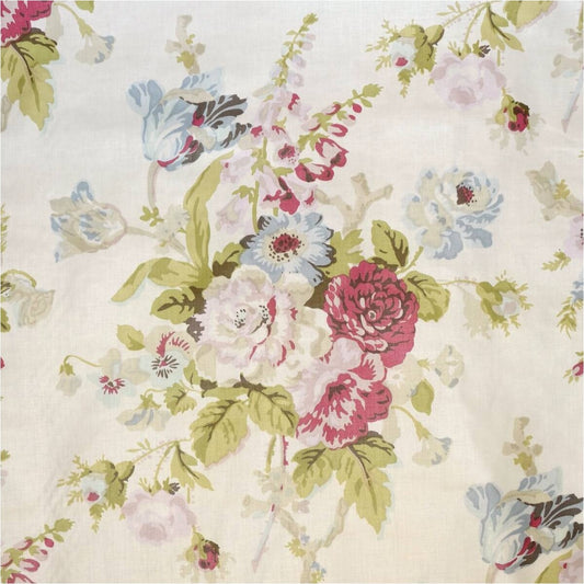 LEE JOFA GRENVILLE GLAZED CHINTZ PINK/GREEN